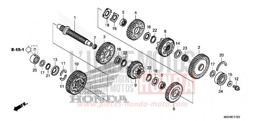BOITE DE VITESSES (VFR1200XD) (ARBRE INTERMEDIAIRE) VFR1200XDC de 2012